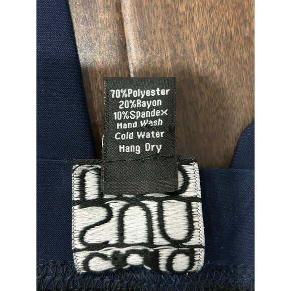 Clara Sunwoo Womens Navy Blue Stretchy Cropped Pants Sz Large - Picture 6 of 8